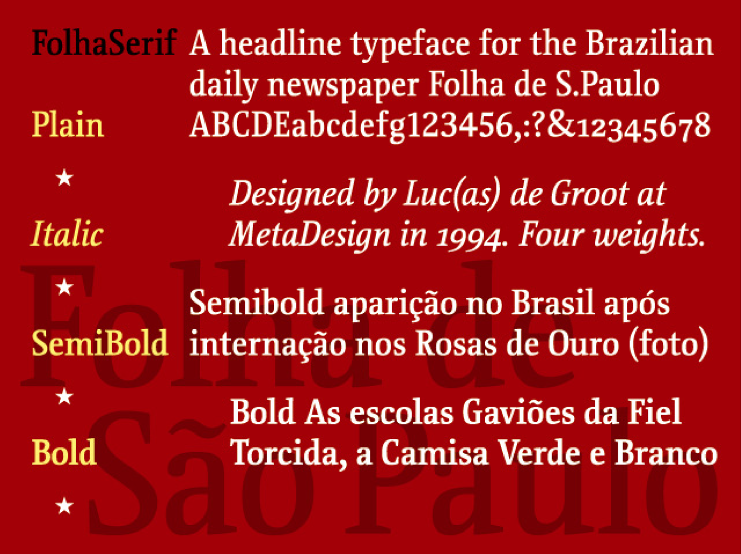 FolhaSerif font